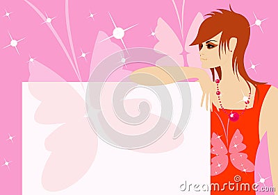 Woman profile Vector Illustration