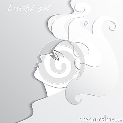 Woman profile beauty illustration vector Vector Illustration