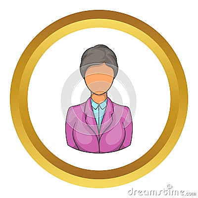 Woman receptionist at hotel vector icon Vector Illustration