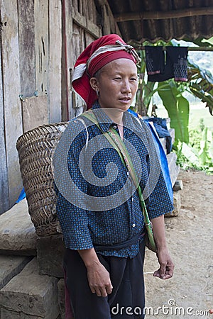 Woman from the Red Dzao Ethnic Minority Editorial Stock Photo