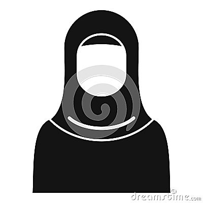Woman refugee icon, simple style Vector Illustration