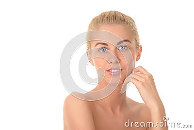 Woman relaxing in spa Stock Photo