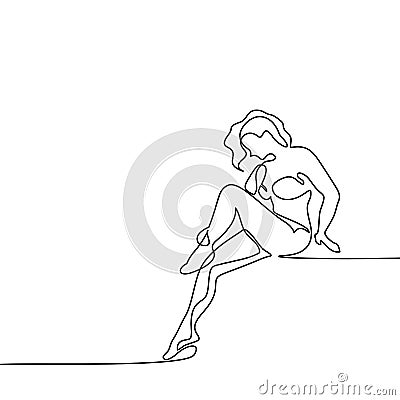 Woman rests after spa procedure Vector Illustration