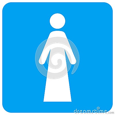 Woman Rounded Square Raster Icon Stock Photo