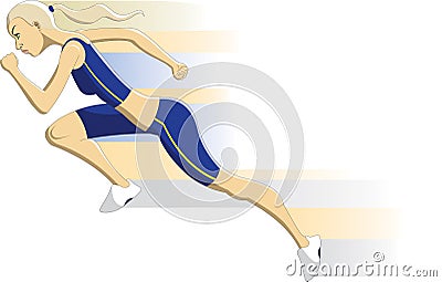 Woman-runner Stock Photo