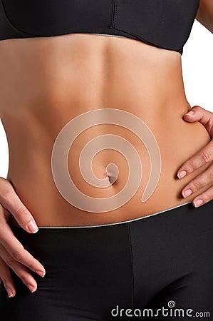 Woman's Abs Stock Photo