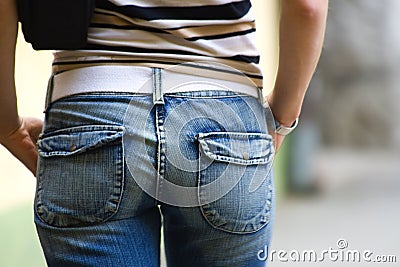 Woman's buttocks Stock Photo