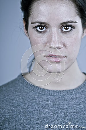 Woman's Scorn Stock Photo