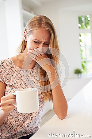 Woman's Sense Of Taste Affected By Pregnancy Stock Photo