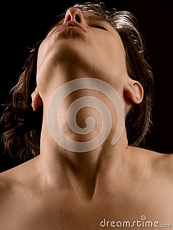 A woman's sensual pleasure Stock Photo