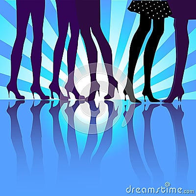 Woman's legs Vector Illustration