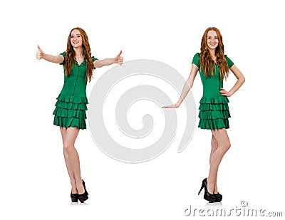 Woman in saint patrick concept Stock Photo