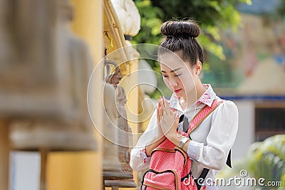 Woman salute Stock Photo