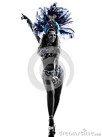 Woman samba dancer silhouette Stock Photo