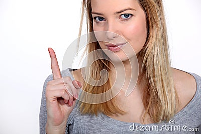 Woman scolding Stock Photo