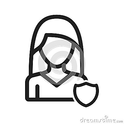 Woman Security Vector Illustration