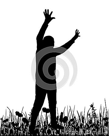 Woman at senior sport outdoors Vector Illustration