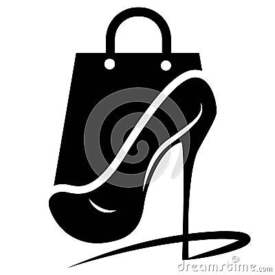 Woman Shoe Logo, Footwear Icon, Lady Boots Shop Symbol vector icon logo template Vector Illustration