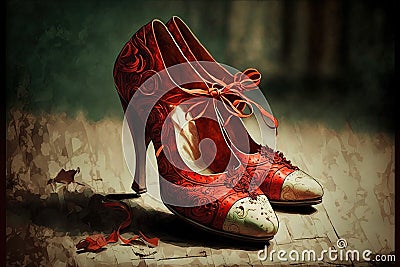 A woman shoes heels Generative AI image Stock Photo