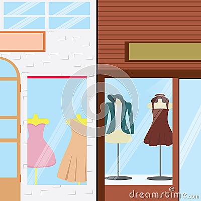 woman shopping outlets. Vector illustration decorative design Vector Illustration