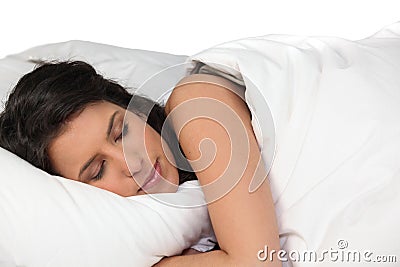 Woman sleeping peacefully Stock Photo