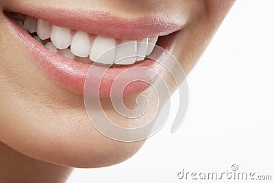 Woman Smiling With Prefect White Teeth Stock Photo