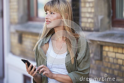 Woman smiling Stock Photo