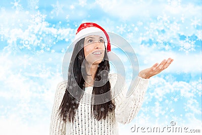 Woman snowflakes Stock Photo