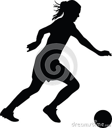 Woman soccer player Vector Illustration