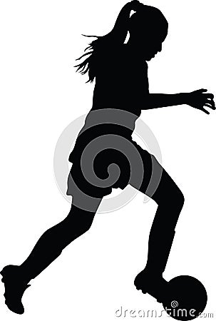 Woman soccer player Vector Illustration