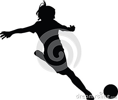 Woman soccer player Vector Illustration