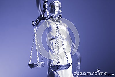 Woman statue symbol of justice Themis Stock Photo