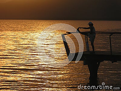 Woman Stretching Stock Photo