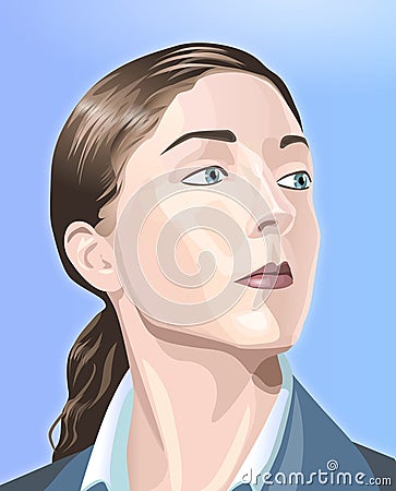 Woman strict Stock Photo