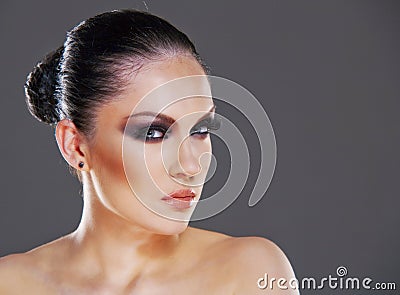 Woman studio stylish portrait Stock Photo