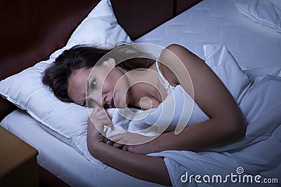 Woman suffering from insomnia Stock Photo