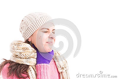 Woman suffering of throat and swallowing pain Stock Photo