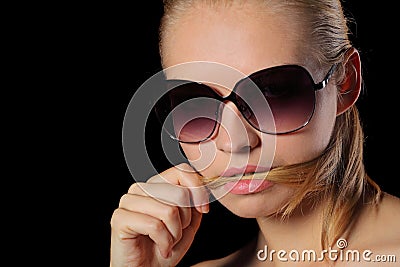 Woman in sunglasses Stock Photo