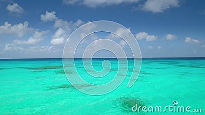 Woman swimming in crystal turquoise sea water Stock Photo