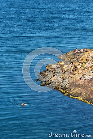 Woman swimming Editorial Stock Photo