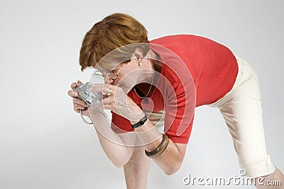 Woman take a photograph Stock Photo