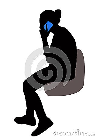 A woman body black color silhouette vector Vector Illustration