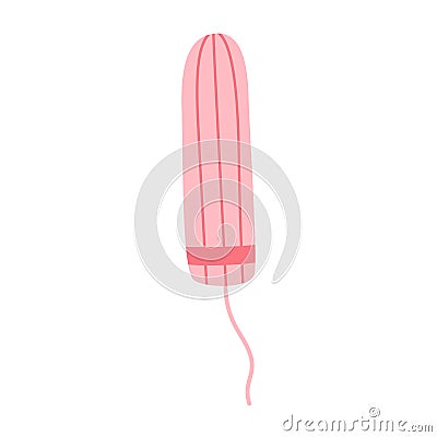 Woman tampon. Hygiene female product for menses. Menstruation protection in period Vector Illustration