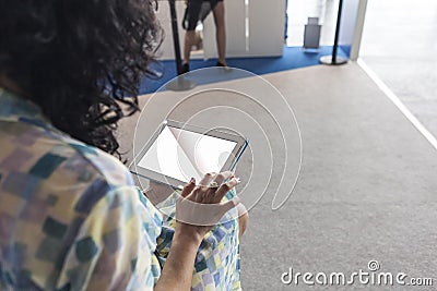 Woman and technology Stock Photo