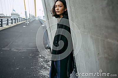 Woman Teenager Portrait Hipster Style Concept Stock Photo