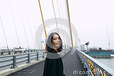 Woman Teenager Portrait Hipster Style Concept Stock Photo