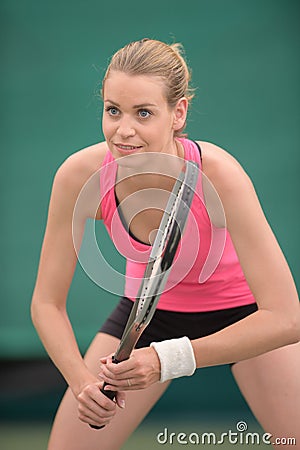 Woman tennis player sadness silhouette Stock Photo