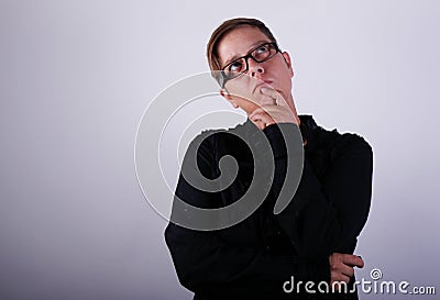 Woman thinking Stock Photo