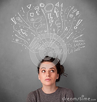 woman thinking Stock Photo