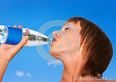 Woman thirst Stock Photo